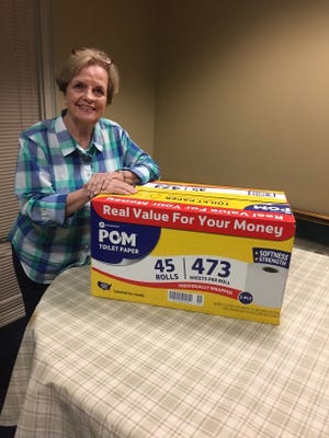 Barbara Carroll of Berkeley Lake, Ga. She ordered three boxes of Pom toilet paper on Amazon and was charged $7,455 for delivery.