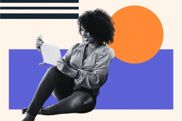 Woman explores artificial intelligence examples