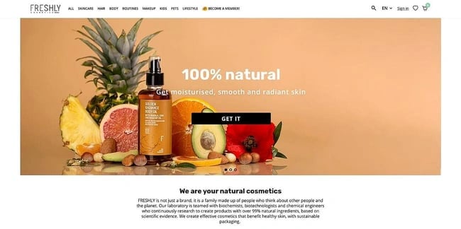 Freshly cms platforms example