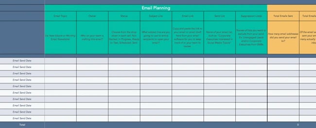 digital marketing strategy resource: email marketing template