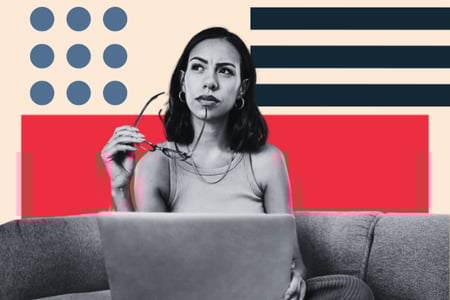 woman chooses portfolio vs resume